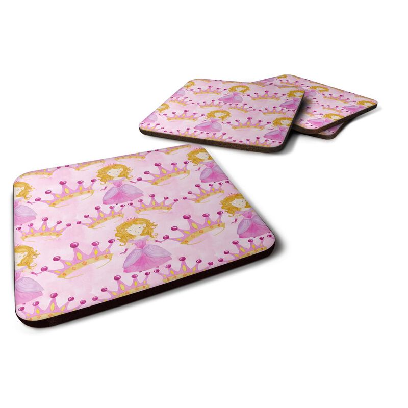 Caroline's Treasures Watercolor Princess and Crown Decorative coasters, 3.5, Multicolor