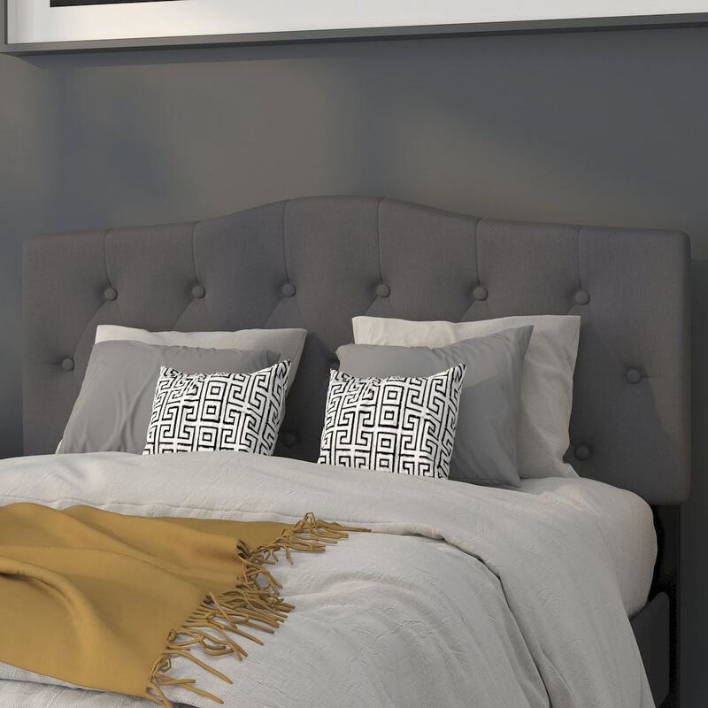 Flash Furniture Tufted Upholstered Full Size Headboard in Dark Gray Fabric image number 5