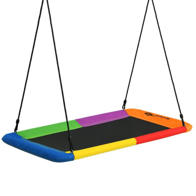 Hivvago Platform Tree Swing Outdoor with  2 Hanging Straps