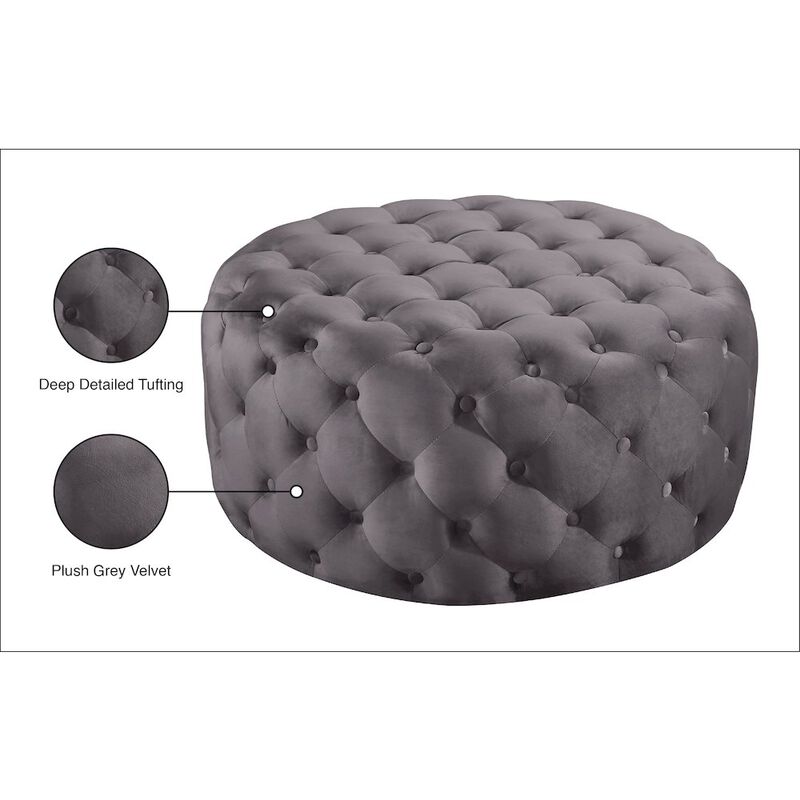 Meridian Furniture Addison Velvet Ottoman/Bench
