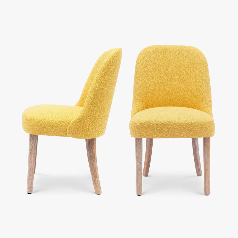 WestinTrends Mid-Century Modern Upholstered Boucle Dining Chair