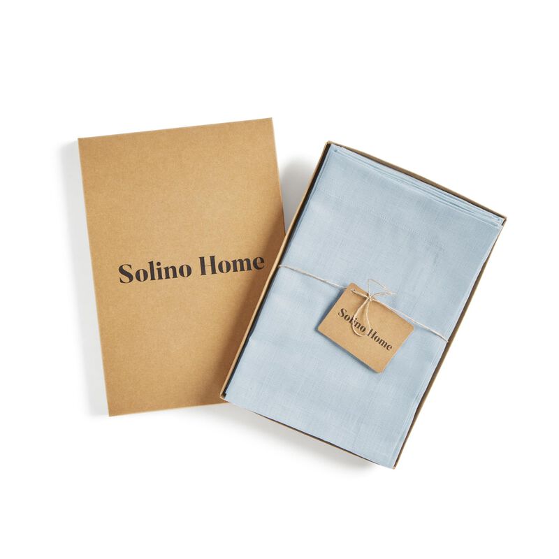 Solino Home 100% Pure Linen Dinner Napkins 20 x 20 Inch Set of 4 - Fete