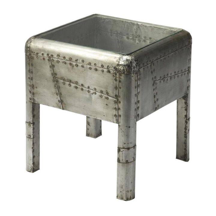 Butler Specialty Midway Aviator Metal End Table, Gray