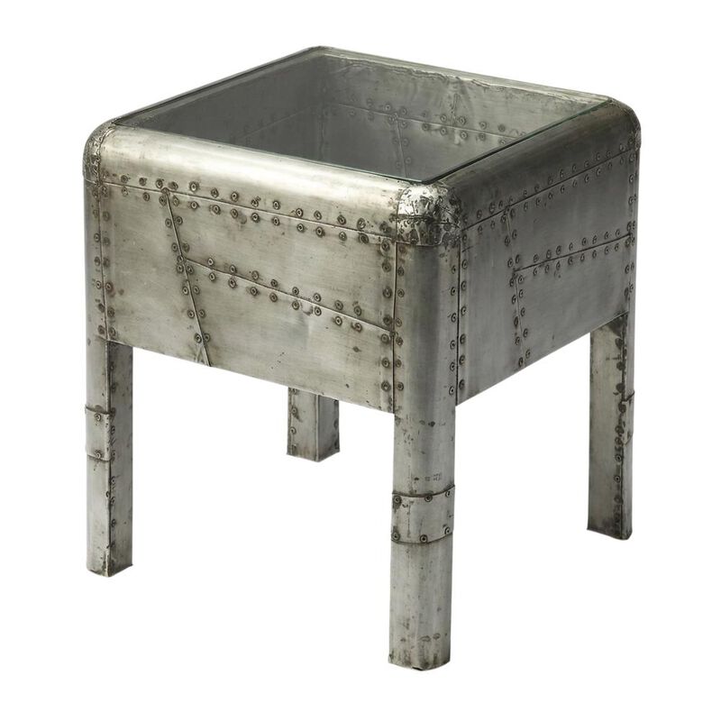 Butler Specialty Midway Aviator Metal End Table, Gray image number 0