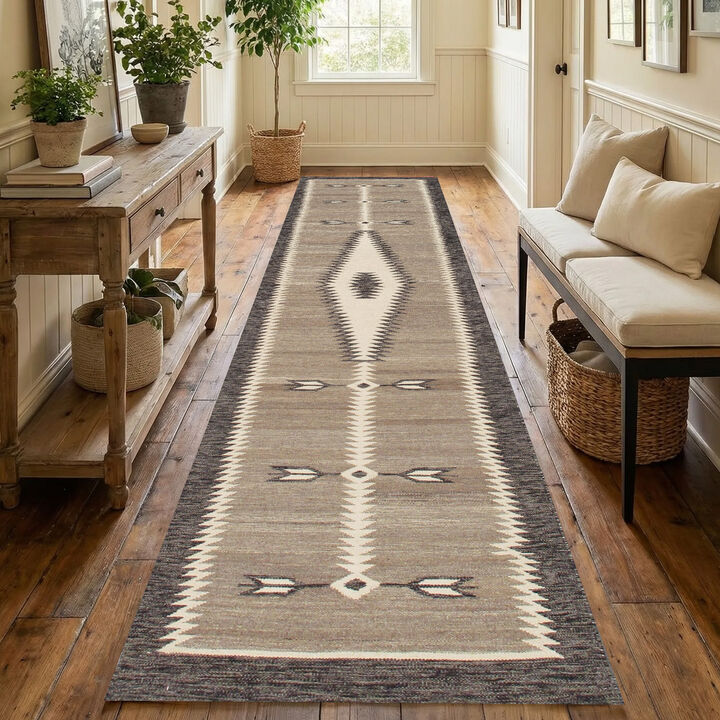 Pasargad Home Tuscany Hand-Woven Wool Area Rug- 2' 7'' X 10' 0''