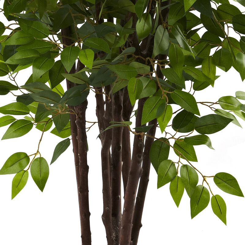 Nearly Natural 6.5-in Deluxe Ficus Tree w/2520 Lvs