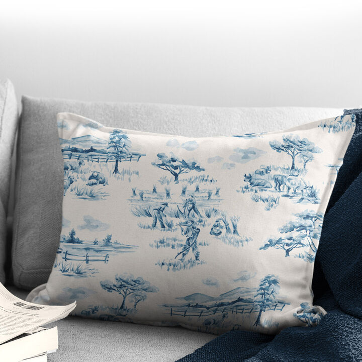 6ix Tailors Fine Linens Auclair Blue Decorative Throw Pillows
