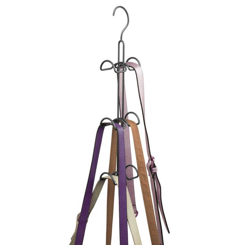 mDesign Metal Wire Over Closet Rod Hanging Handbag Organizer, 2 Pack image number 7
