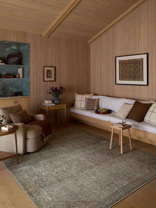 Cambria Aqua/Natural 2'0"x5'0" Rug by Amber Lewis x Loloi