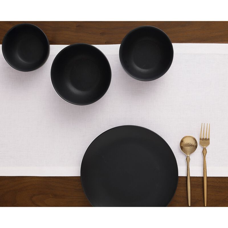 Solino Home 100% Pure Linen Table Runner - Diana