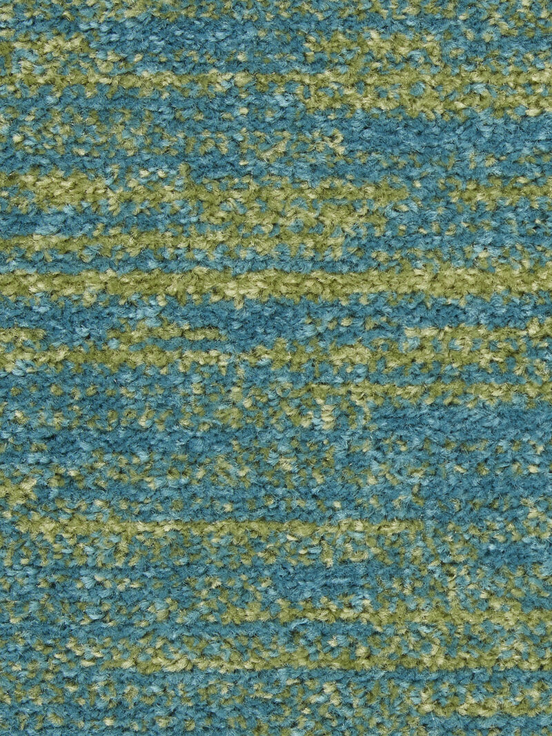 Nourison Essentials NRE01 Blue/Green 2'2" x 12' Rug image number 6