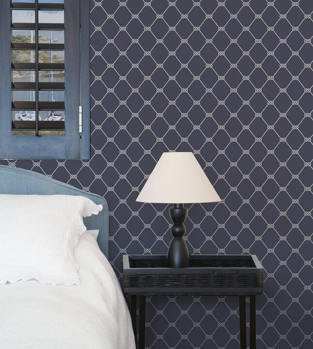 Deauville 2 Nautical Rope Blue Wallpaper G23346