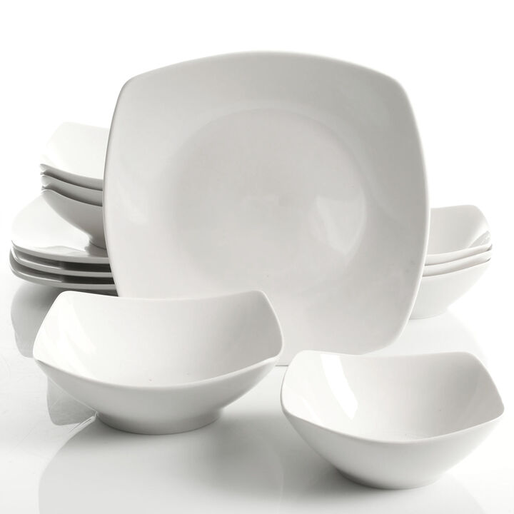 Gibson All U Need 45 Piece Dinnerware Cookware Combo Set in White