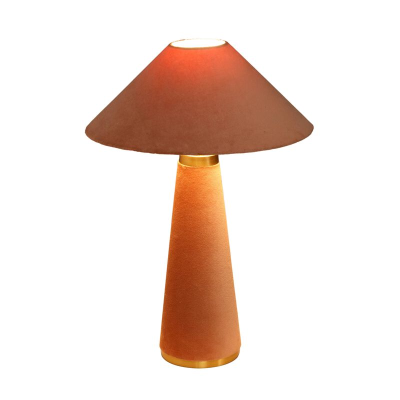 Tov Furniture Graham Terracotta Velvet Table Lamp image number 3