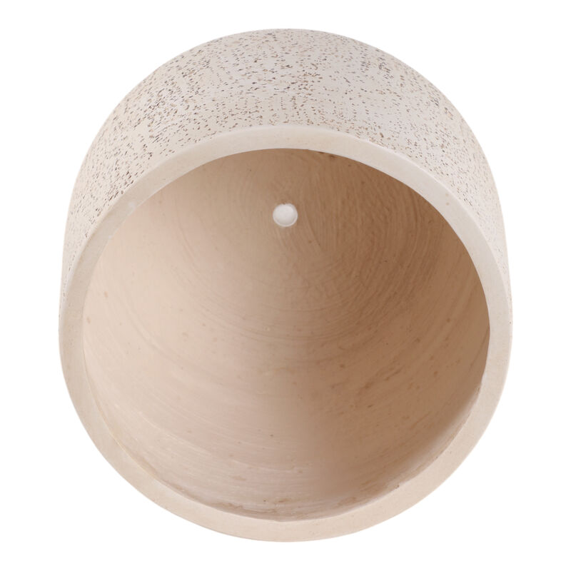 S/3 11/14/18" Resin Cement Texture Planters, Ivory image number 4