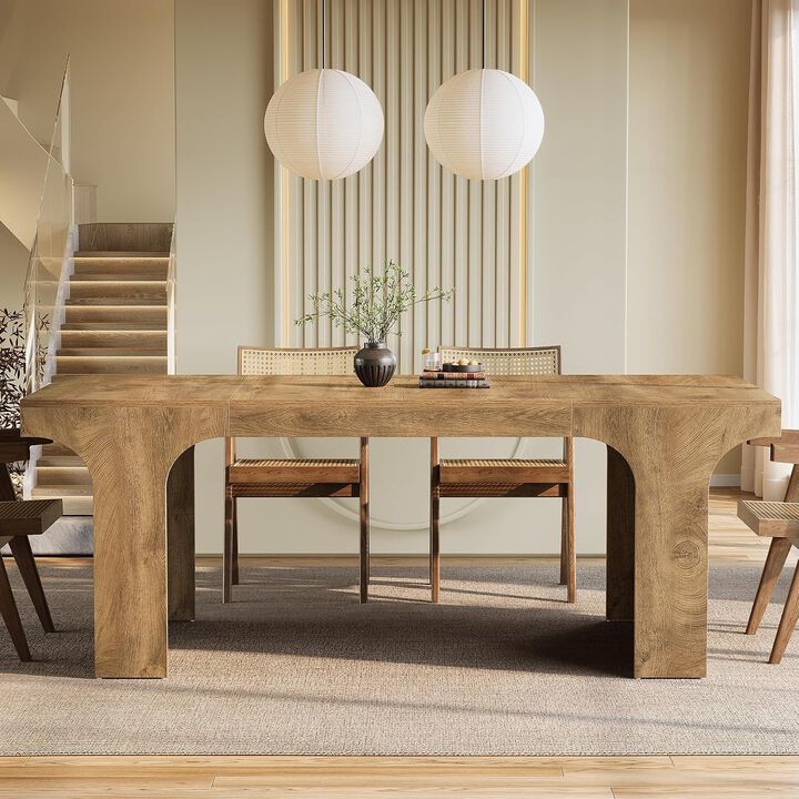 Tribesigns  70.87" Farmhouse Dining Table Kitchen Dining Table for 6-8 People