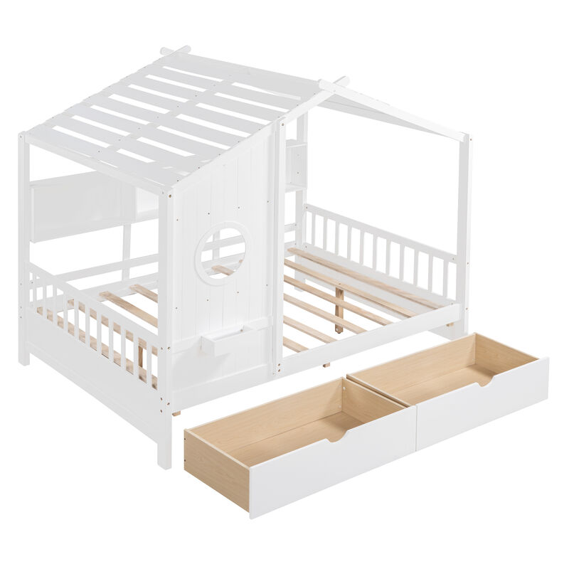 Pedwan Kids Full Size House Bed image number 2