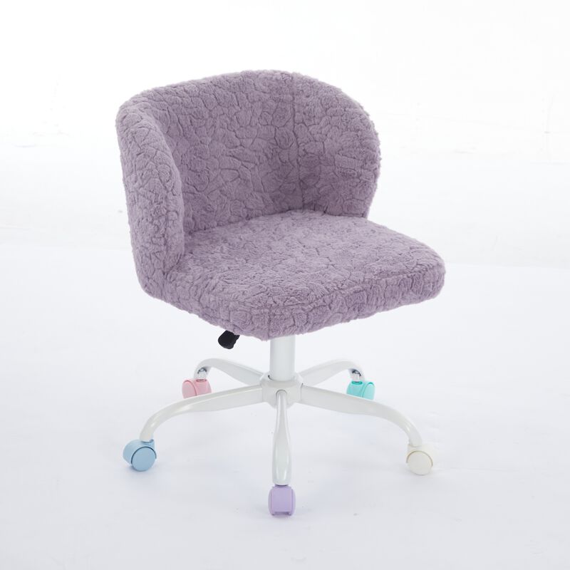 GOODSILO Ergonomic Swivel Office Chair with Comfortable Artificial Alpaca Wool Upholstery image number 4