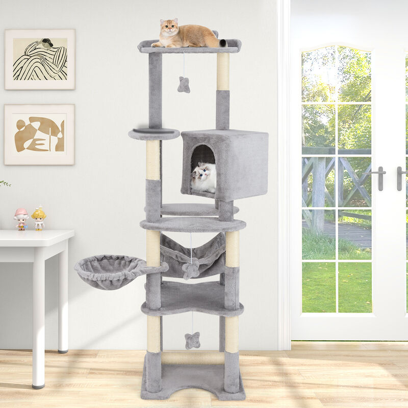 Cat Tower for Indoor Cats – Multi-Level Tree with Comfy Perch & Cozy Condo