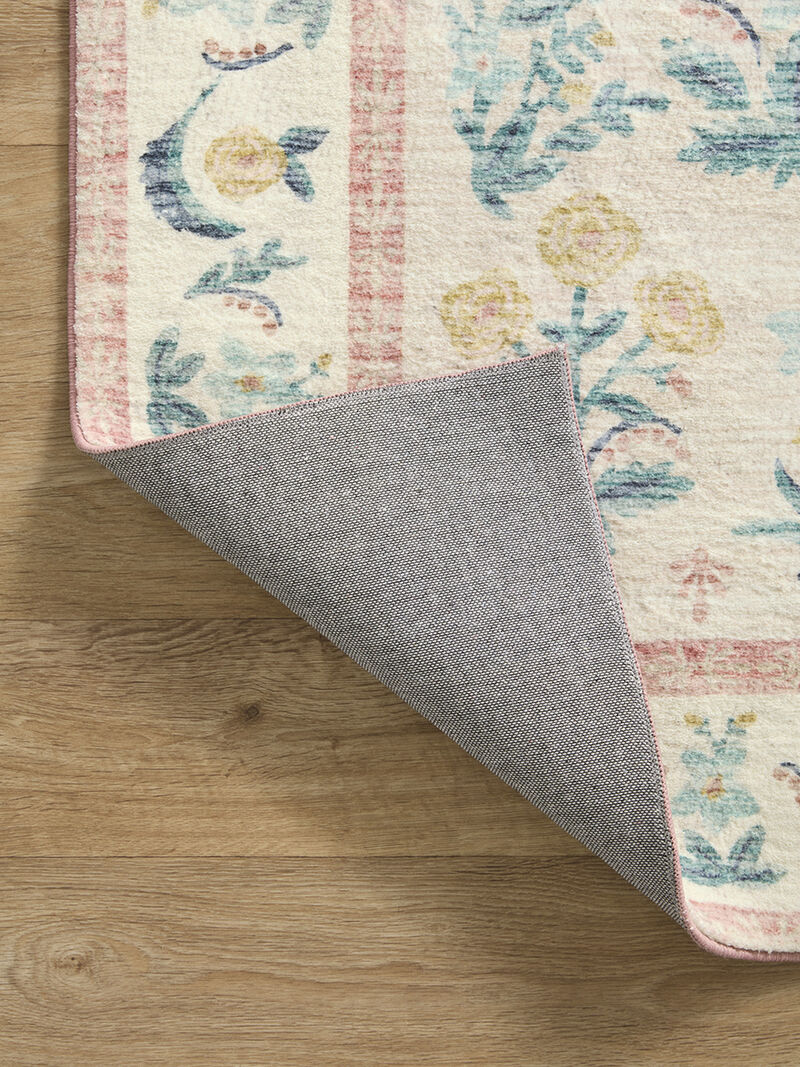 Eden EDE01 Mughal Rose Blush 7'6" x 9'6" Rug by Rifle Paper Co. x Loloi