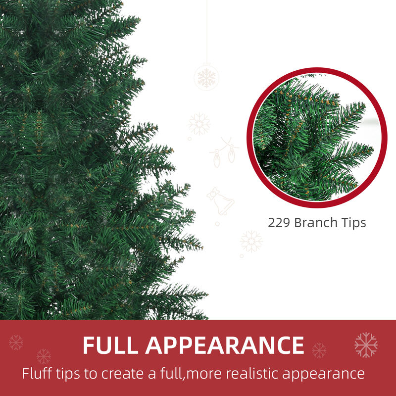 BreeBe 5 ft Artificial Half Christmas Tree Flat Back Design image number 4