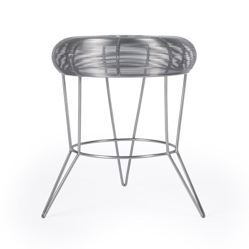 Butler Specialty Allen Decorative Wire Side Table, Silver