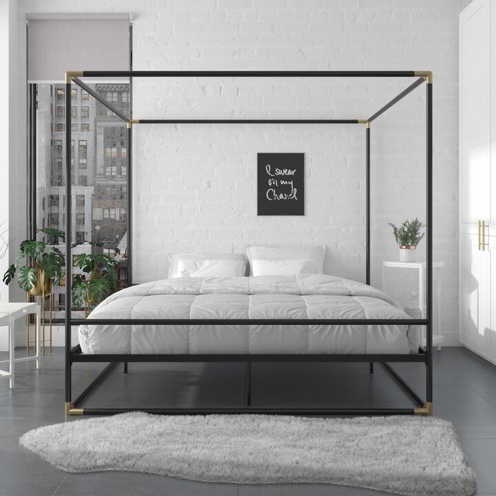 Celeste Canopy Metal Bed