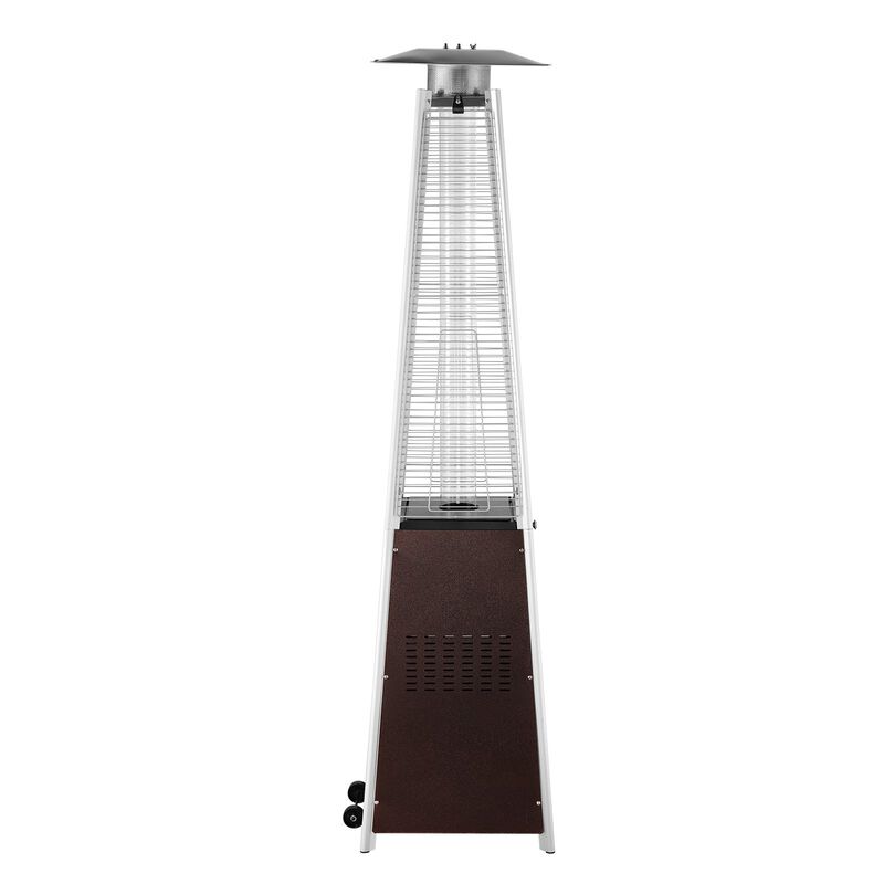 Tall Pyramid Propane Heater &ndash; Outdoor Gas Heater with Wheels for Patio, Terrace, and Garden