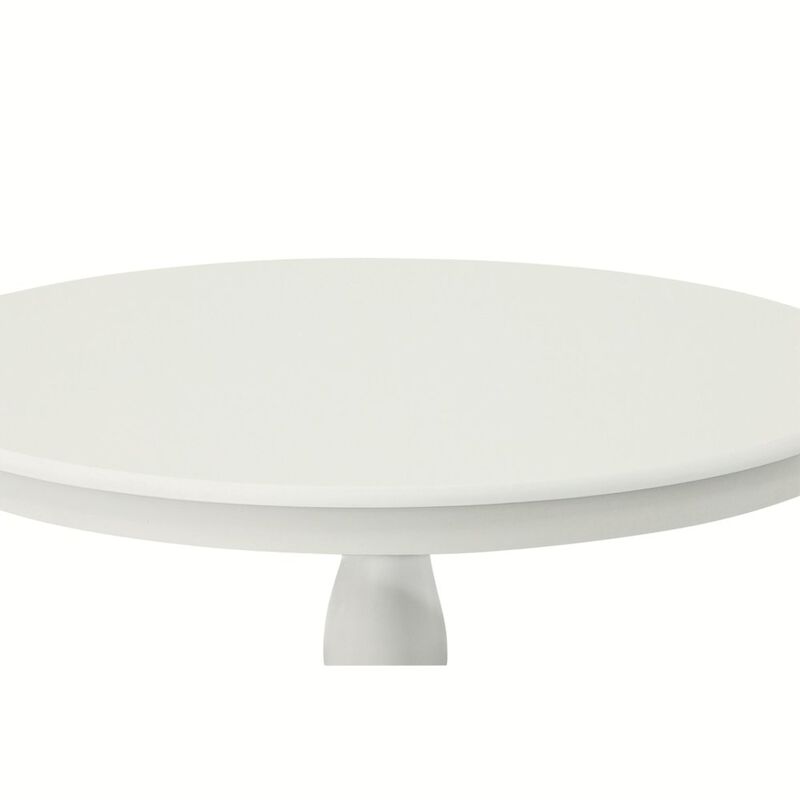 Carolina Living Fairview 42 Pedestal Dining Table with 4 Windsor Dining Chairs - Pure White