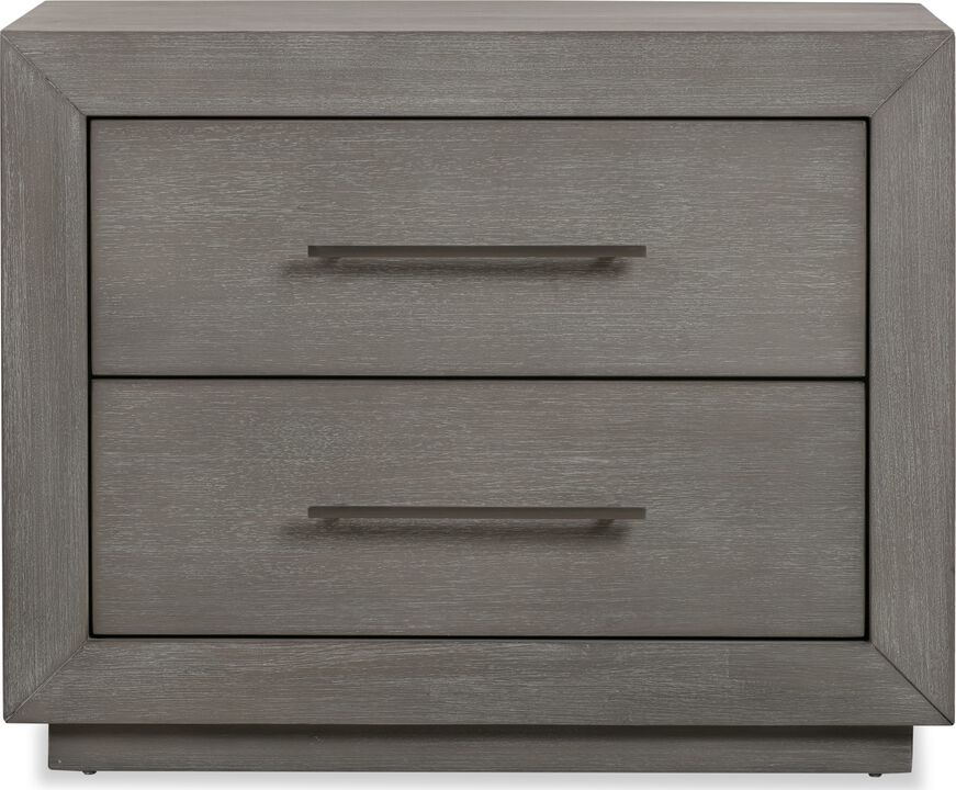 Melbourne Two Drawer Nightstand with USB in Mineral