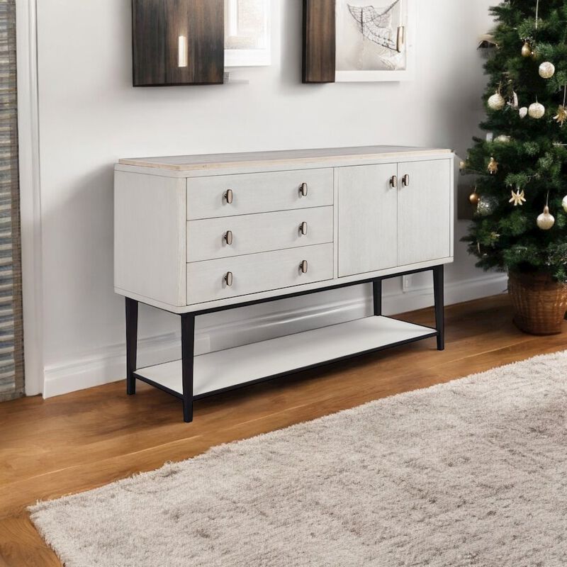 Bernards Elements Server Metal Base In Vanilla Finish image number 6
