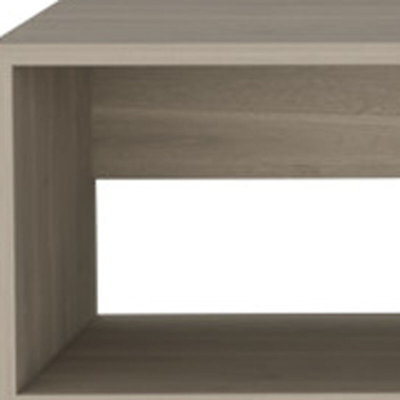 HomeRoots 59" Beige Floating Mount TV Stand image number 2