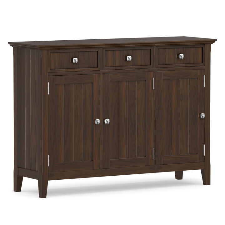 Acadian SOLID WOOD 51 inch Wide Transitional Entryway Storage Cabinet in Brunette Brown