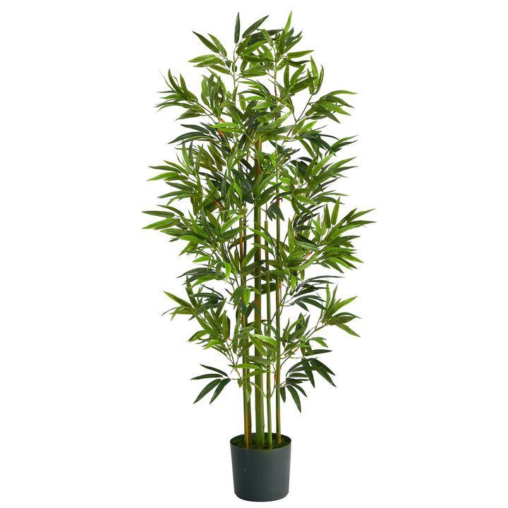Nearly Natural 5-ft Bamboo Artificial Tree