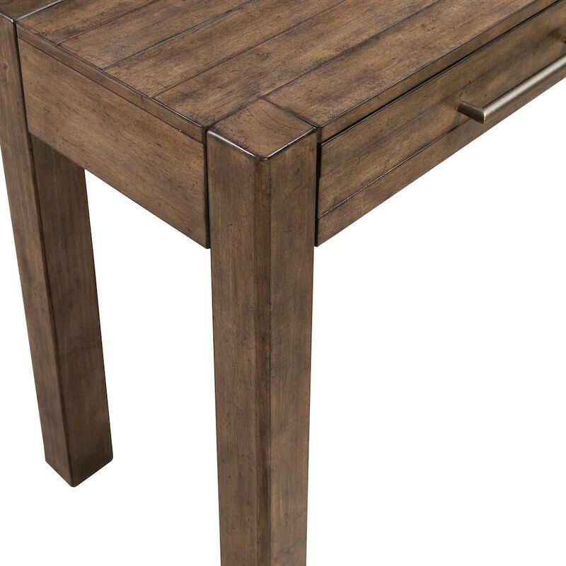 Liberty Furniture Broadmore Living Room Console Table - Cobblestone Brown image number 8