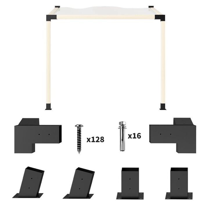 Hivvago Pergola Bracket Kit with Wall Mounts