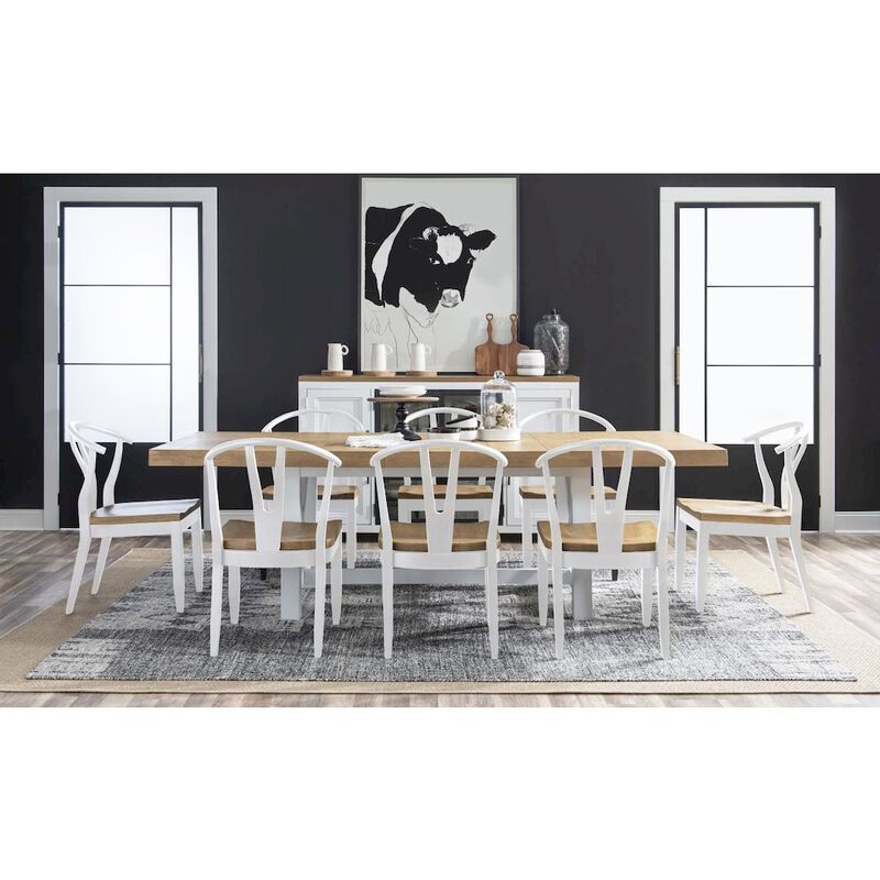 Legacy Classic Franklin Wishbone Back Side Chair (White) (Kd, Wood Seat, Seat Height: 18)