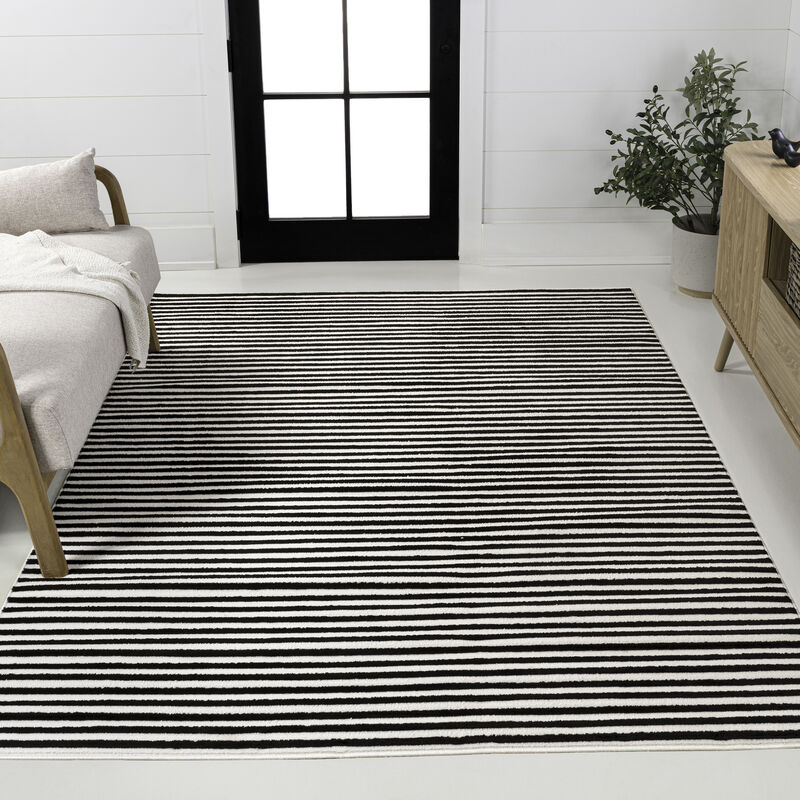 Aarhus Minimalist Scandi Striped Area Rug