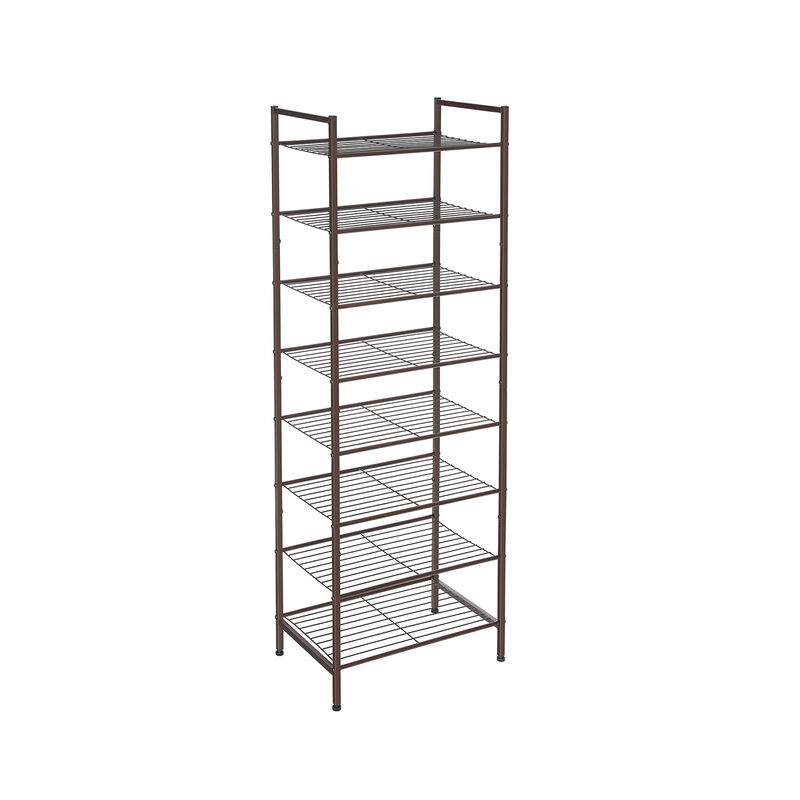 8-Tier Tall Shoe Storage Organizer for Vertical Space Efficiency and Easy Access