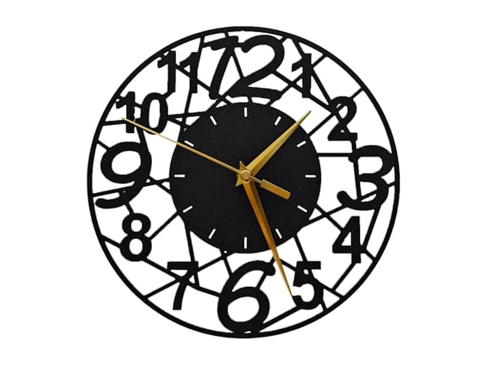 Hollow Destructive Installation Aabattery Wall Clock 9 Inch Silent Non Ticking