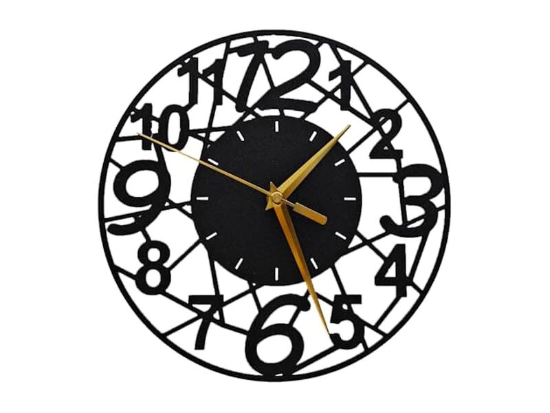 Hollow Destructive Installation Aabattery Wall Clock 9 Inch Silent Non Ticking image number 0