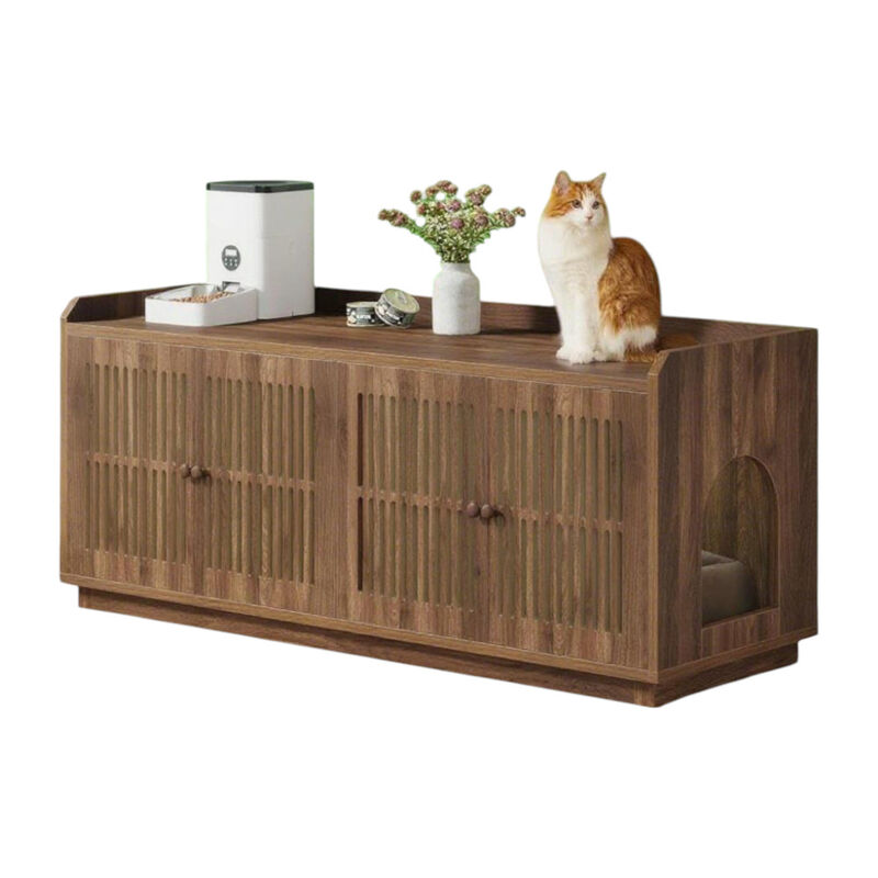 Large Cat Litter Box for Easy Cleaning and Odor Control image number 0