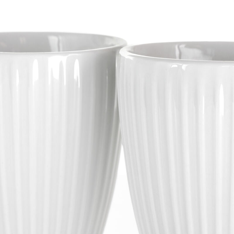 Elama Elle 12 Piece Round Porcelain Mug Set in White