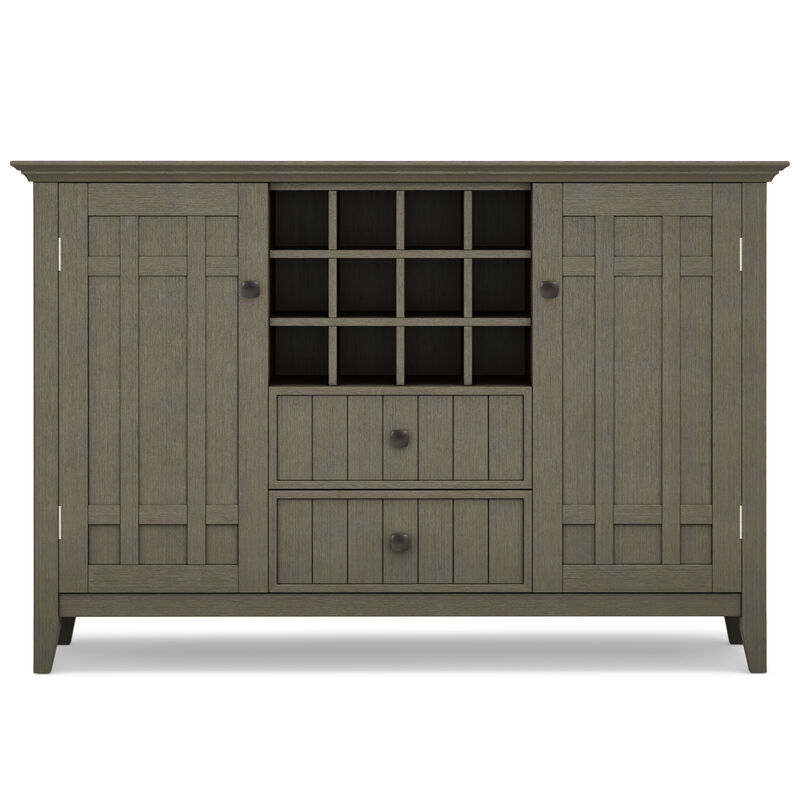 Simpli Home Bedford Sideboard Buffet and Wine Rack image number 2