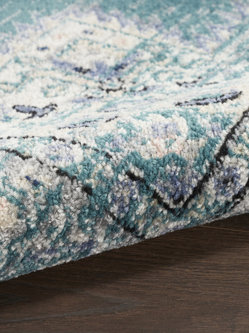 Passion PSN03 Turquoise/Gray 5'3" x 7'3" Rug image number 4