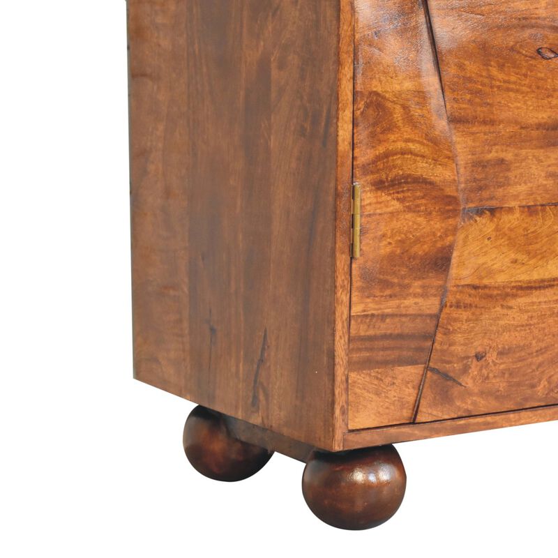 Artisan Furniture Solid Wood Wavecrest Chestnut Cabinet