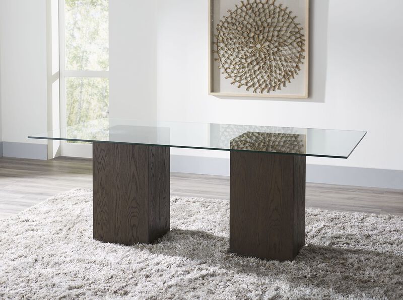 Modesto Rectangular Glass Top Dining