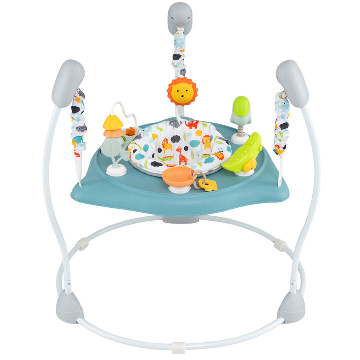 Baby Jumper Activity Center with Rotatable Seat and Interactive Toys