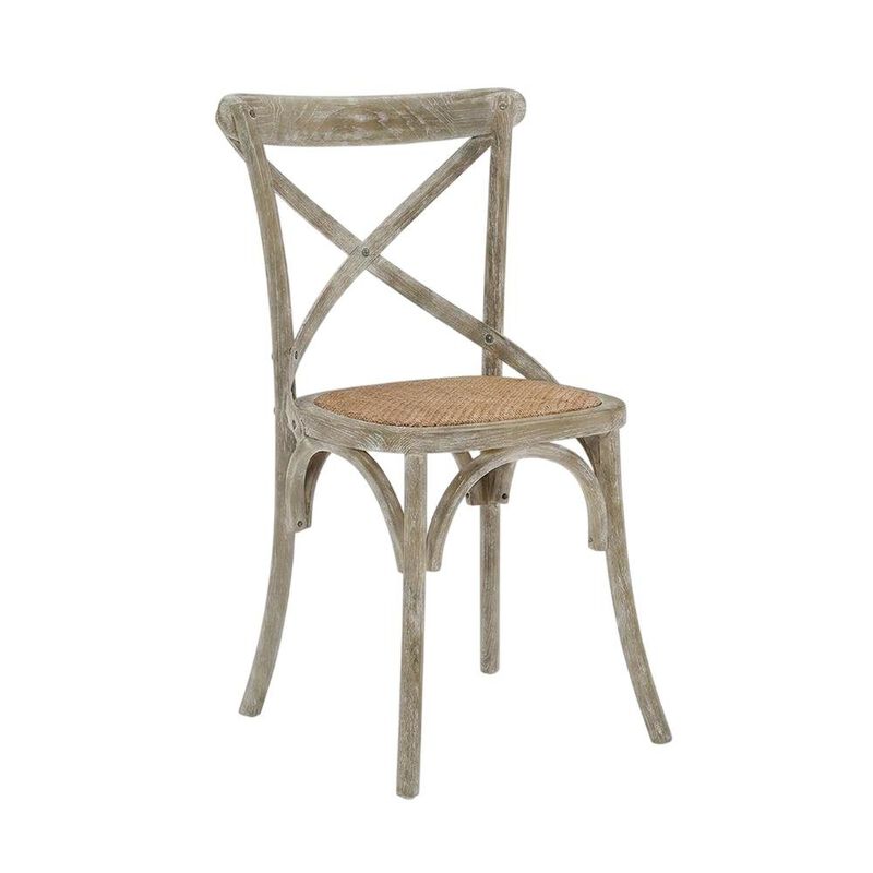 Wooden Dining Side Chairs for Kitchen and Dining Room, Natural, Set of 2 image number 2