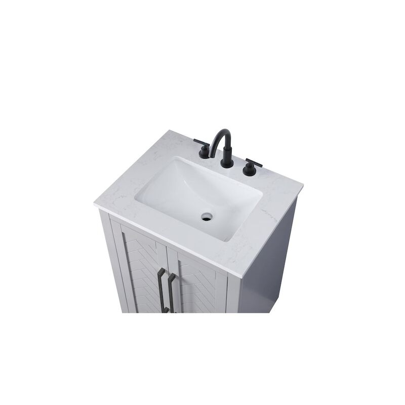 Elegant Kitchen and Bath 24 inch Single Bathroom Vanity in Grey